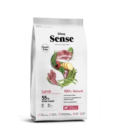 DIBAQ SENSE CORDERO PERRO ADULTO 12KG SG – foto del producto cordero sulfato naturales