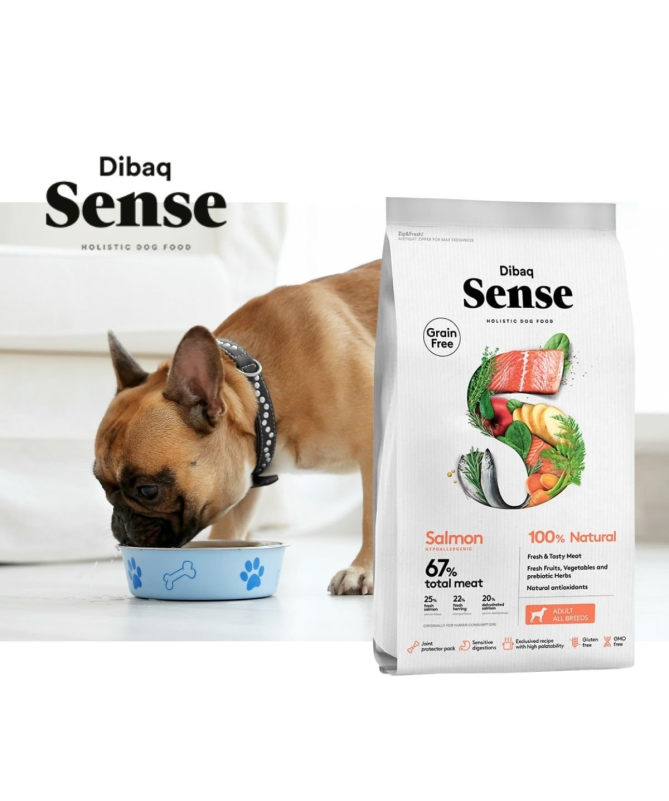 DIBAQ SENSE SALMON PERRO ADULTO 12KG SG – foto del producto sulfato salmón naturales