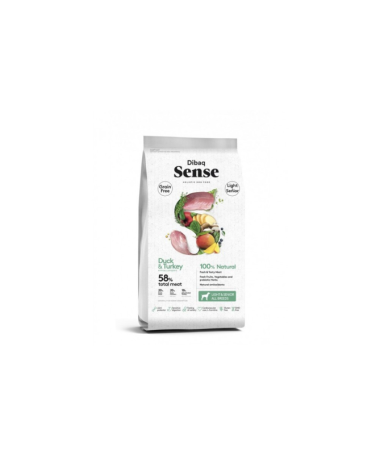 DIBAQ SENSE PATO Y PAVO PERRO SENIOR LIGHT 2KG SG – foto del producto sulfato pollo naturales
