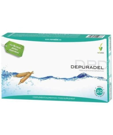 DEPURADEL 20AMP – foto del producto verde zumo ampolla