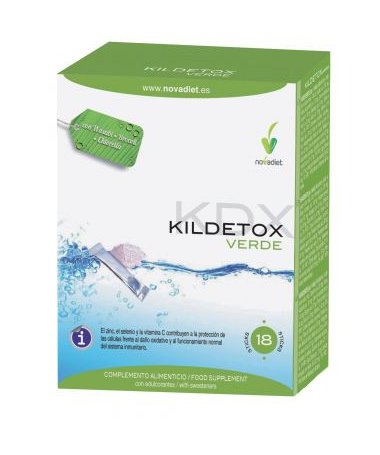 KILDETOX VERDE 18STICKS – foto del producto polvo zumo cola