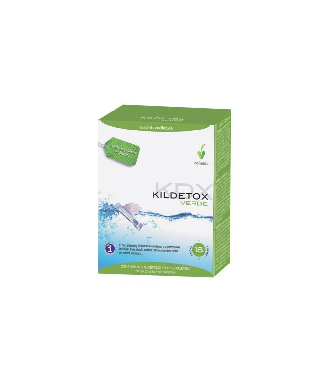 KILDETOX VERDE 18STICKS – foto del producto polvo zumo cola