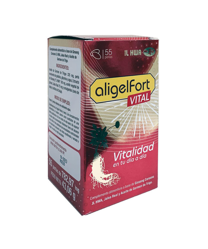 ALIGEL FORT VITAL IL HWA 55PERLAS – foto del producto raíz aceite aligel