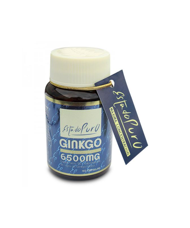 GINKGO 6500MG 40CAP ESTADO PURO – foto del producto ginkgo cápsula hojas