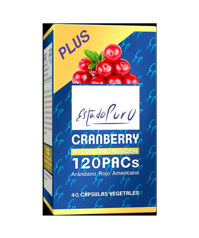 CRANBERRY 120 PACS 40CAP ESTADO PURO – foto del producto pacs cranberry cápsula