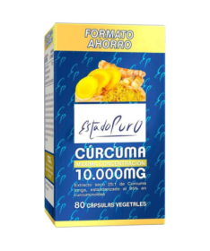 CURCUMA 10 000MG 80CAP ESTADO PURO – foto del producto curcuma cápsula extracto