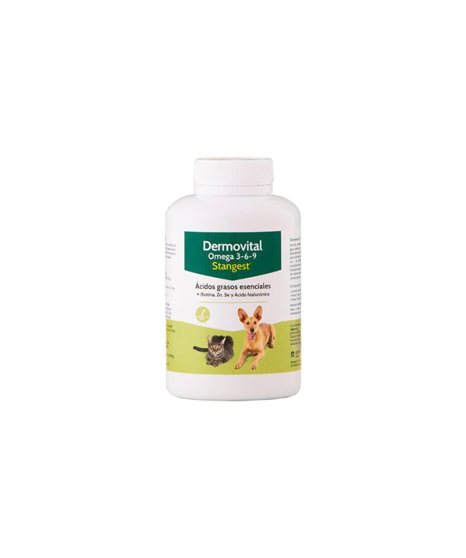 DERMOVITAL OMEGA 3 6 9 PERROS Y GATOS 300CAP – foto del producto ácido aceite cápsula
