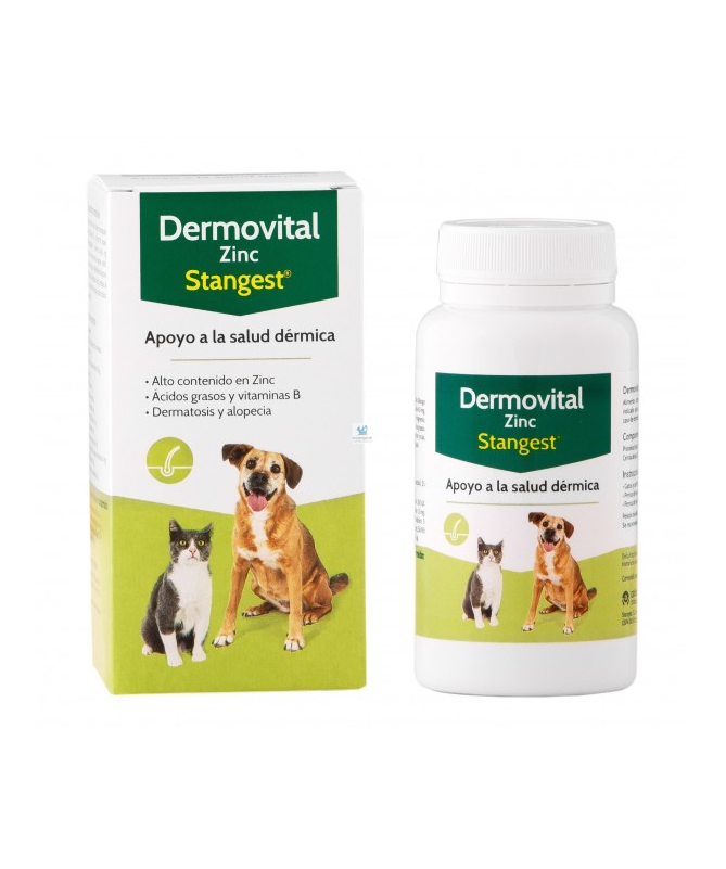 DERMOVITAL ZINC PERROS Y GATOS 60COMP – foto del producto vit zinc aceite