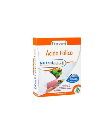 NUTRABASICS ACIDO FOLICO 30CAPS – foto del producto ácido nutrabasics acido