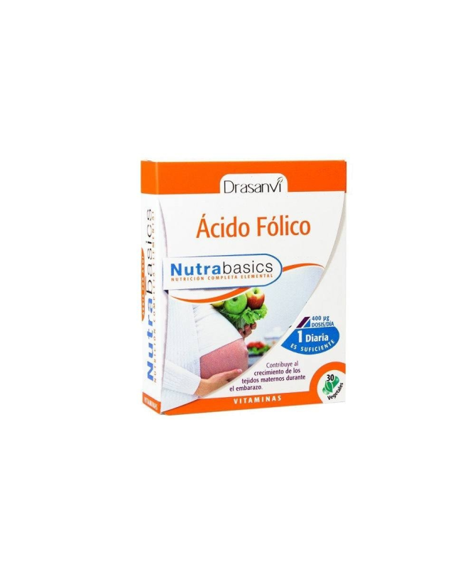 NUTRABASICS ACIDO FOLICO 30CAPS – foto del producto ácido nutrabasics acido