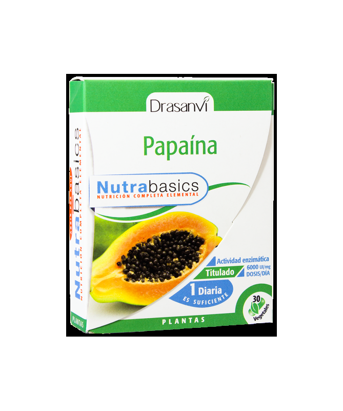 NUTRABASICS PAPAINA 30CAPS – foto del producto nutrabasics papaina 30caps