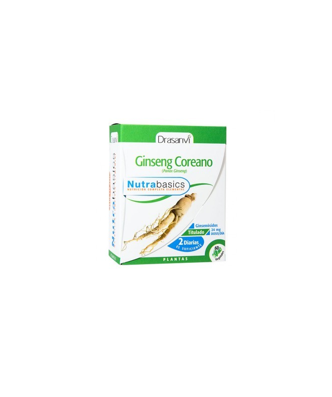 NUTRABASICS GINSENG COREANO 60CAPS – foto del producto ginseng coreano nutrabasics