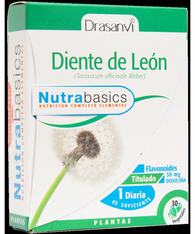 NUTRABASICS DIENTE DE LEON 30CAP – foto del producto diente extracto nutrabasics