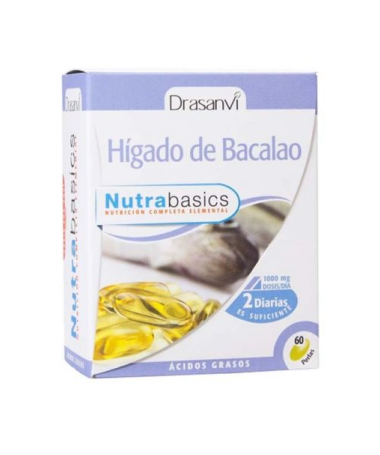 NUTRABASICS HIGADO DE BACALAO 90PERLAS – foto del producto bacalao nutrabasics higado