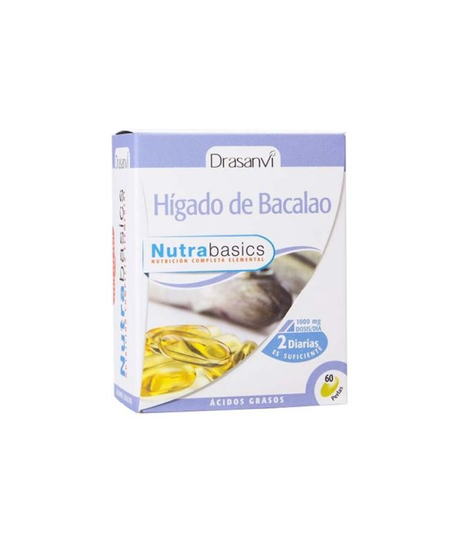 NUTRABASICS HIGADO DE BACALAO 90PERLAS – foto del producto bacalao nutrabasics higado
