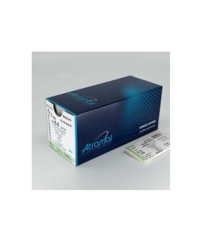 NYLON 1 AG.TRIANGULAR 1/2 30MM H75CM NEGRO 12UD