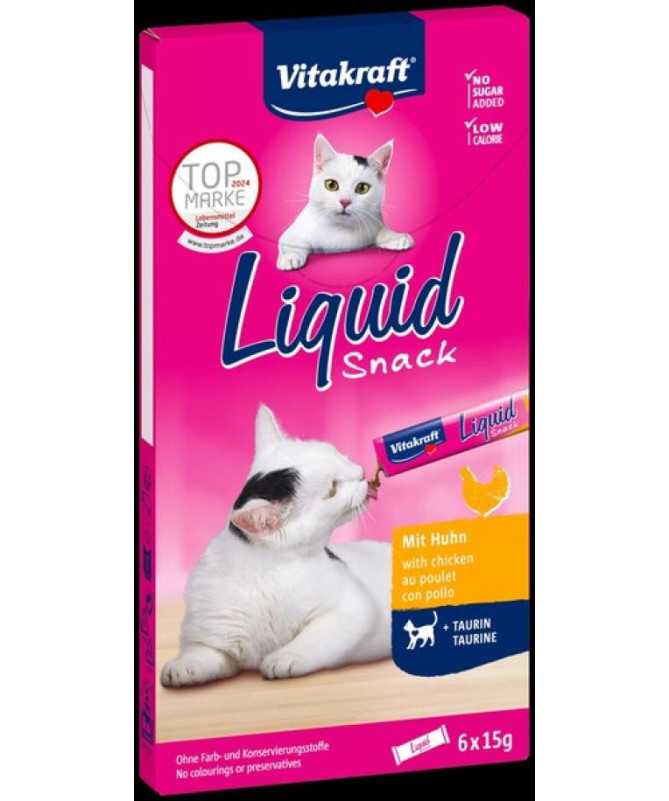 CAT LIQUID SNACK POLLO CON TAURINA 6X15G 11UD
