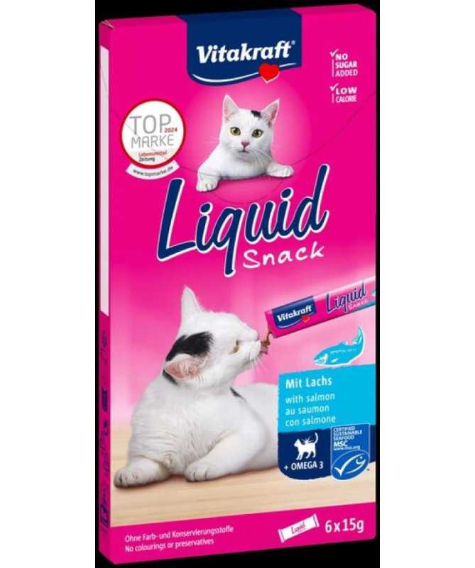 CAT LIQUID SNACK SALMON CON OMEGA3 6X15G 11UD