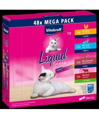 CAT LIQUID SNACK MEGA PACK 48X15G