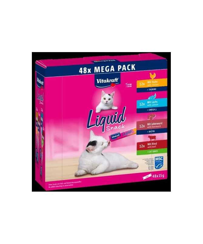 CAT LIQUID SNACK MEGA PACK 48X15G
