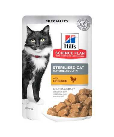SP FELINE STERILISED MATURE POLLO 12X85G