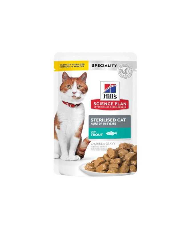 SP FELINE STERILISED TRUCHA 12 BOLSITAS X 85G