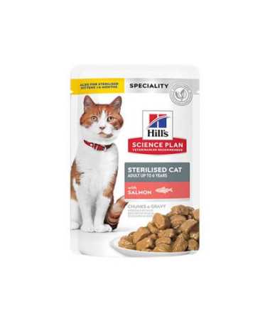 SP FELINE STERILISED SALMON 12 BOLSITAS X 85G