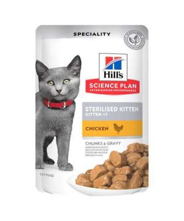 SP FELINE STERILISED KITTEN POLLO 12X85G
