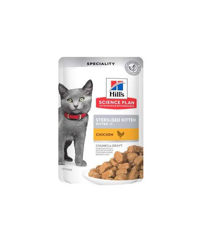 SP FELINE STERILISED KITTEN POLLO 12X85G