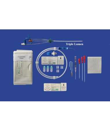 KIT CATETER 2 VIAS C/FIADOR 7FR X 30CM 1UD MILA