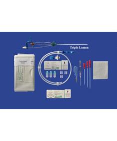 KIT CATETER 3 VIAS C/FIADOR 7FR X 30CM 1UD MILA