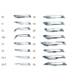 HOJA DE BISTURI ESTERIL N? 22 100UD
