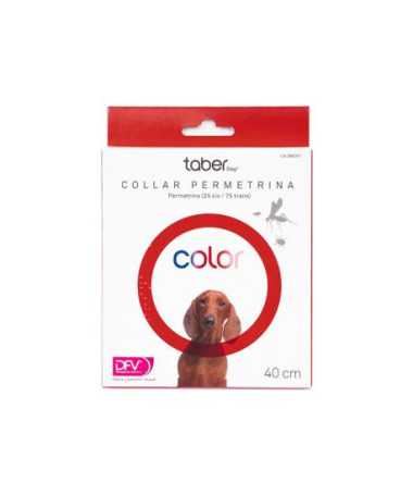 TABERDOG COLLAR PERMETRINA 40CM ROJO DFV