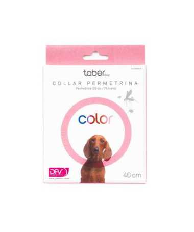 TABERDOG COLLAR PERMETRINA 40CM ROSA DFV