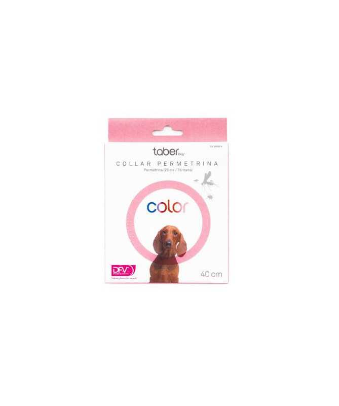 TABERDOG COLLAR PERMETRINA 40CM ROSA DFV