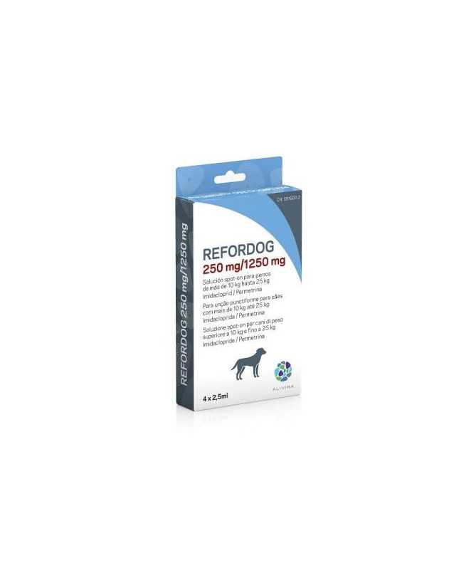 REFORDOG 250MG/1250MG SPOTON PERRO 10-25KG 4X2
