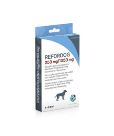 REFORDOG 250MG/1250MG SPOTON PERRO 10-25KG 4X2