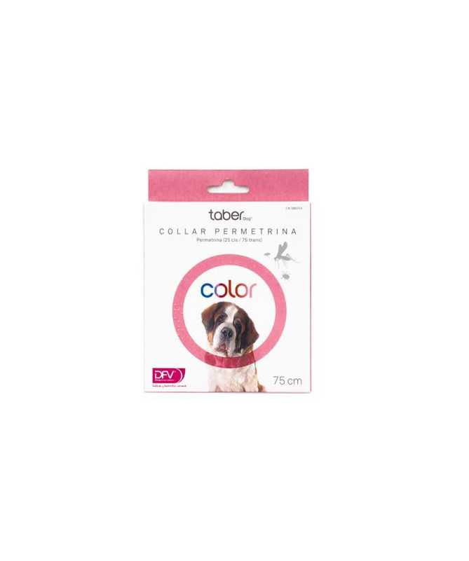 TABERDOG COLLAR PERMETRINA 75CM ROSA DFV