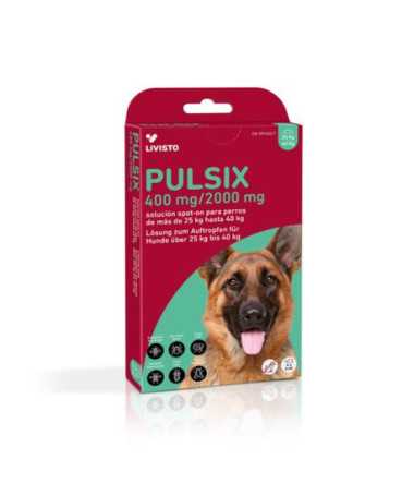 PULSIX 400MG/2000MG SPOTON 25-40KG PIP 4X4ML PERRO