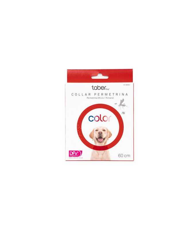 TABERDOG COLLAR PERMETRINA 60CM ROJO DFV
