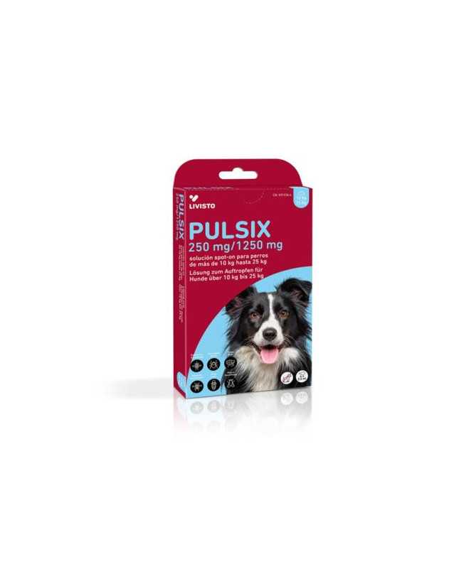 PULSIX 250MG/1250MG SPOTON 10-25KG PIP 4X2