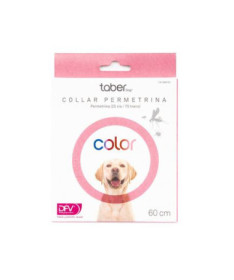 TABERDOG COLLAR PERMETRINA 60CM ROSA DFV