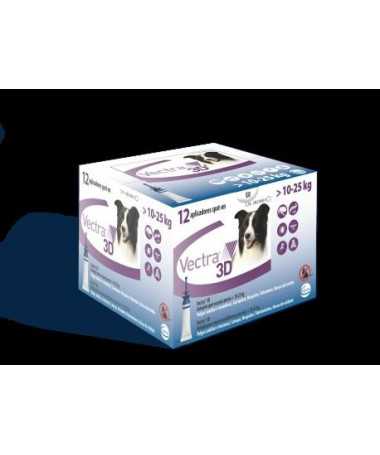 VECTRA 3D SPOT-ON PERROS 10-25KG 12 PIPETAS