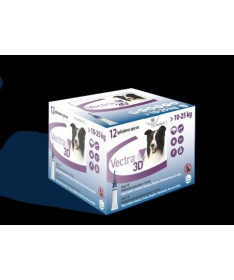 VECTRA 3D SPOT-ON PERROS 10-25KG 12 PIPETAS