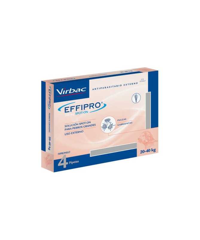 EFFIPRO SPOT ON PERRO 20-40 KG 4 PIPETAS