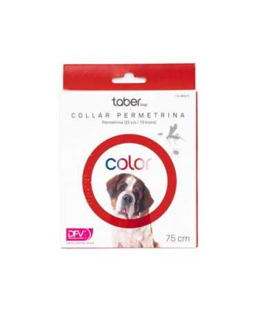 TABERDOG COLLAR PERMETRINA 75CM ROJO DFV