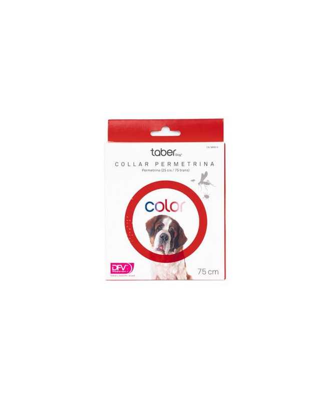 TABERDOG COLLAR PERMETRINA 75CM ROJO DFV