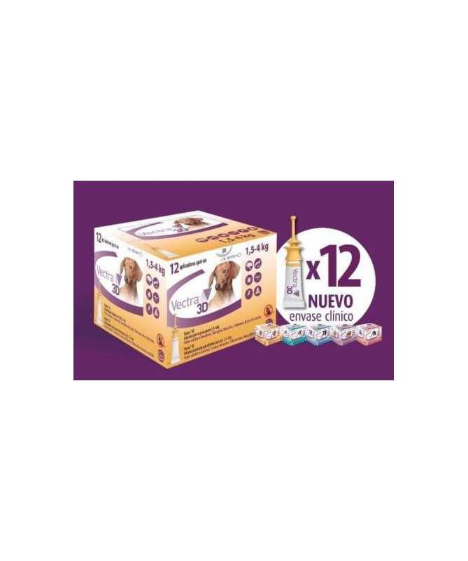 VECTRA 3D SPOT-ON PERROS 4-10KG 12 PIPETAS