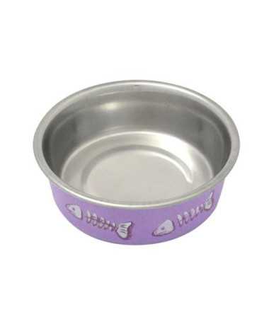 COMEDERO BALTIC GATO 12CM-300ML LILA 1UD