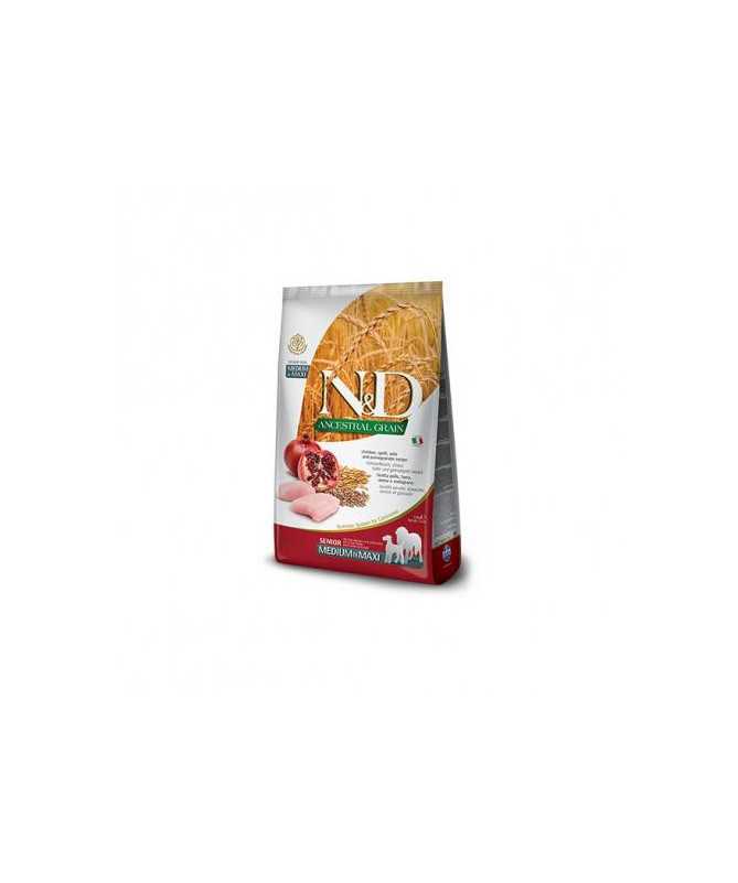 N&D ANCESTRAL DOG SENIOR MED/MAX POLLO 12KG